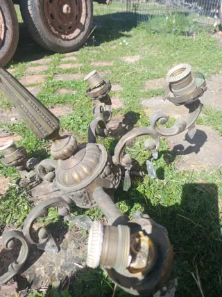 antigua Lámpara de metal para restaurar