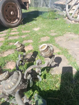 antigua Lámpara de metal para restaurar