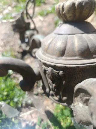 antigua Lámpara de metal para restaurar