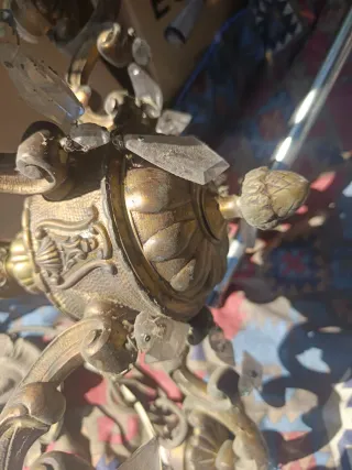 antigua Lámpara de metal para restaurar