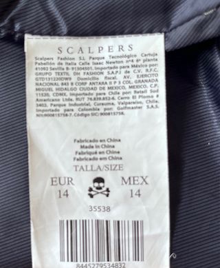 Abrigo niña Scalpers cuadros 14 años