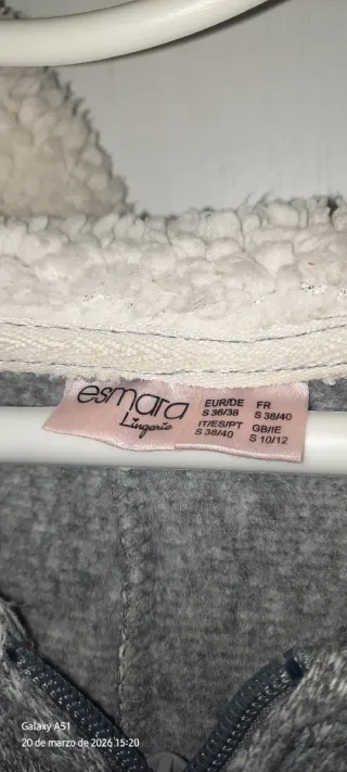 Pijama Entero Jaspeado Gris y blanco M-L