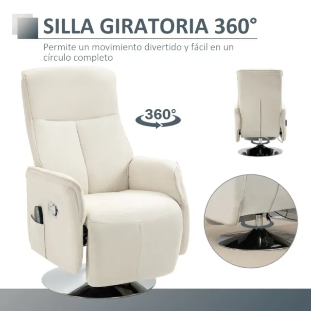 Sillón Masaje Eléctrico Reposapiés