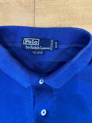 Polo Ralph Lauren Azul Talla M Logo Rojo