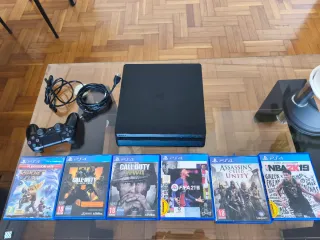 PS4 Slim 1TB Negra + Mando y Cables