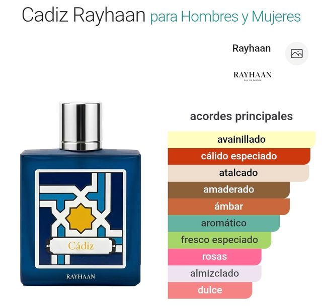 Perfume Rayhaan Cádiz