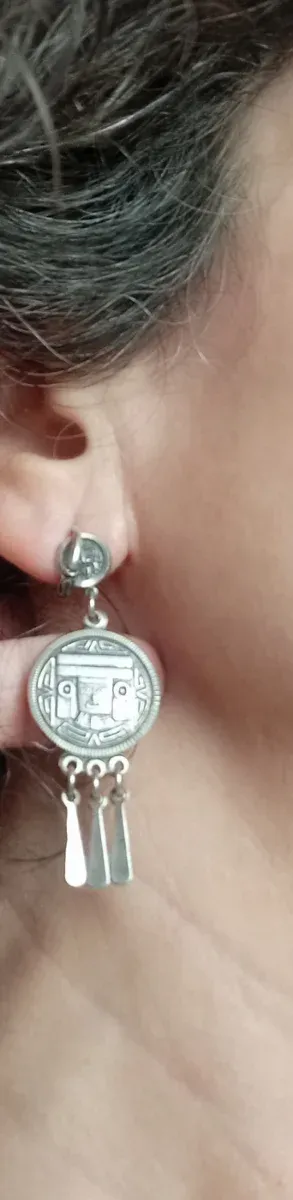Pendientes plata mexicana.