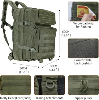 Mochila Táctica Militar Onik 45L Impermeable