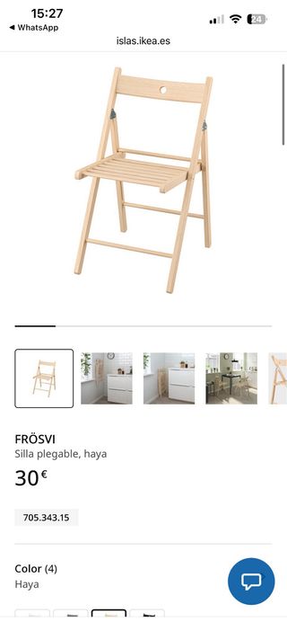 Sillas plegables de madera Ikea