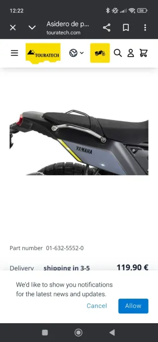 Asideros Touratech Yamaha Tenere 700