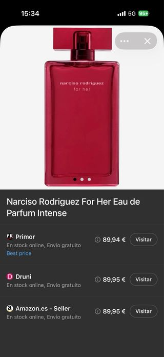 Narciso Rodriguez for her Eau de Parfum Intense