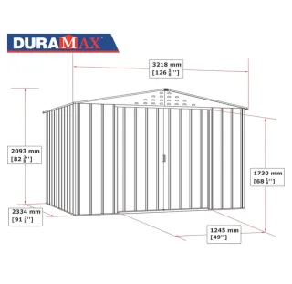 Caseta metálica exterior madera