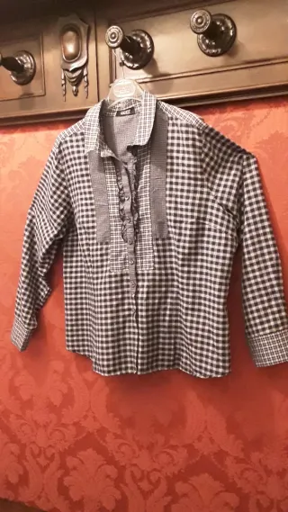 Camicia donna vintage quadri cotone