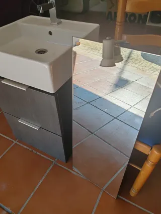 Mueble de baño suspendido wengue