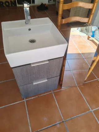 Mueble de baño suspendido wengue