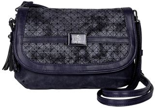 Bolso bandolera negro y azul