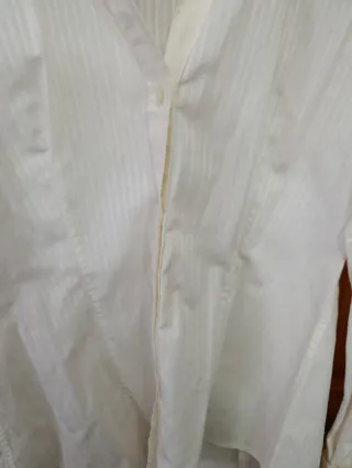 Camisa manga larga Carolina Herrera talla 8 Blanca