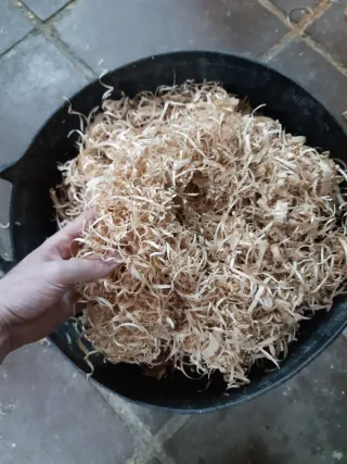 Viruta de leña para chimenea