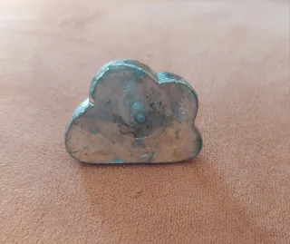 Maniglia/pomello effetto vetro argento