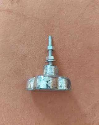 Maniglia/pomello effetto vetro argento