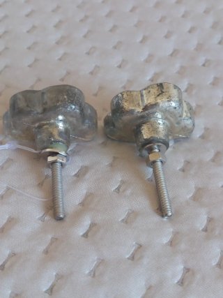 Maniglie/pomelli effetto vetro argento