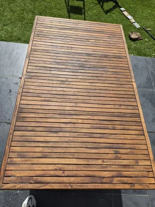 Mesa de teka extensible + 4 sillas