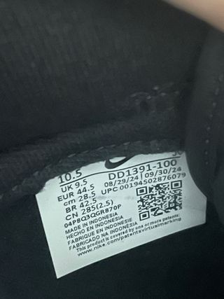 Nike Dunk Low Panda Talla 44.5