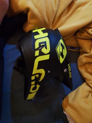 Casco HELAO Motocross MTB Negro/Amarillo