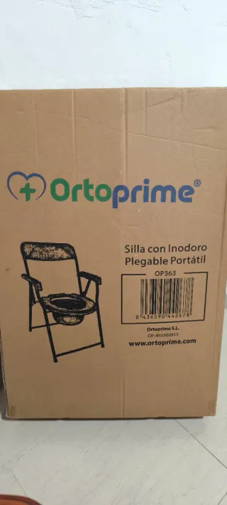 Silla con Inodoro Plegable Portátil