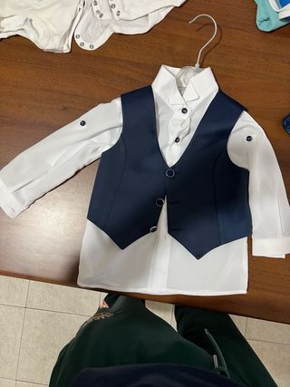 Completo elegante damascato bimbo 18 mesi
