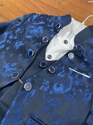 Completo elegante damascato bimbo 18 mesi
