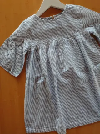 Vestido niña rayas azules