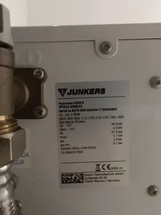 Calentador termo Junkers Hydronext 5600s