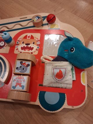 Panel Sensorial Bebé Madera Interactivo