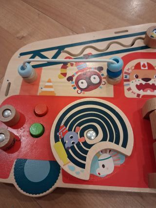 Panel Sensorial Bebé Madera Interactivo