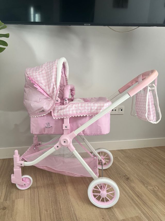 Carro de muñecas XL rosa