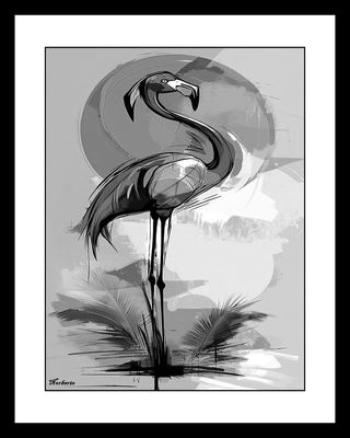 Cuadro Decorativo en Blanco y Negro: 2