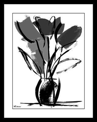 Cuadro Decorativo en Blanco y Negro: 2