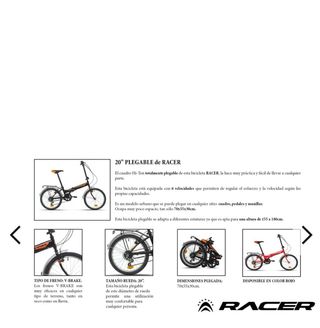 Bicicleta Plegable Negra y naranja.