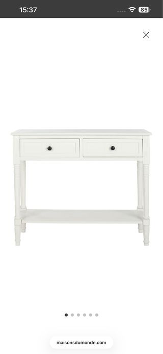 Consola/aparador/cajonera/cómoda de madera blanca