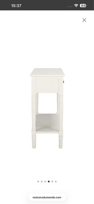 Consola/aparador/cajonera/cómoda de madera blanca