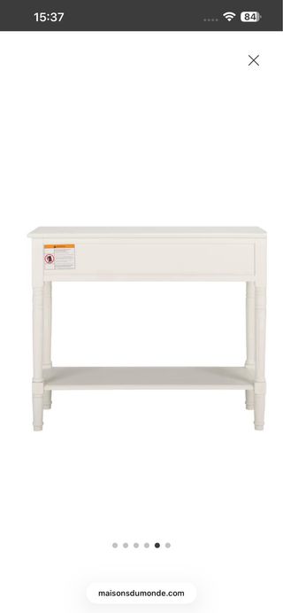 Consola/aparador/cajonera/cómoda de madera blanca