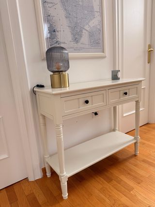 Consola/aparador/cajonera/cómoda de madera blanca