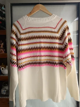 Jersey Beige Multicolor Talla grande