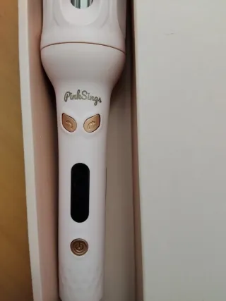 Rizador de pelo rosa