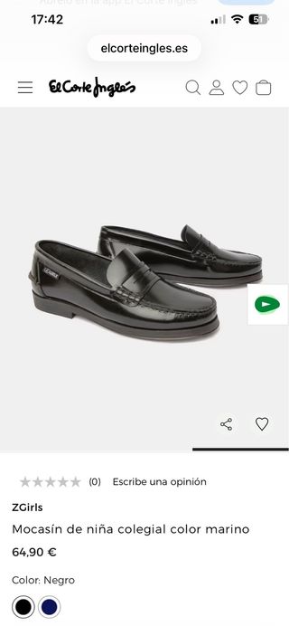 Zapatos Mocasines Escolares Z Girls Negros