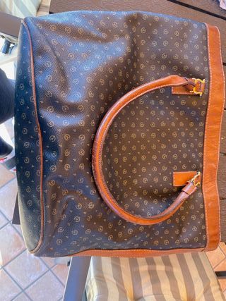 Borsa Pollini Pelle Nera e Marrone