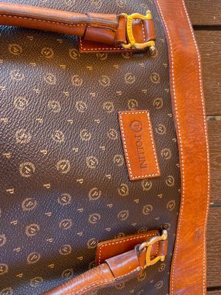 Borsa Pollini Pelle Nera e Marrone