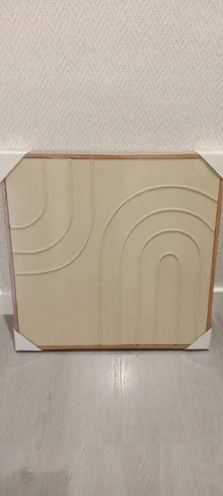 2 Cuadros Decorativos Beige Madera