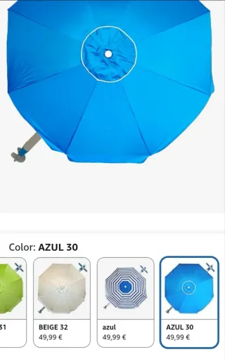 Ombrellone da Spiaggia Pincho 240cm Antivento